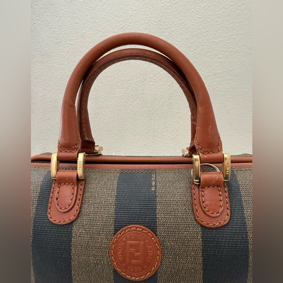 FENDI Vintage Pequin Mini Boston Handbag - Picture 10 of 14